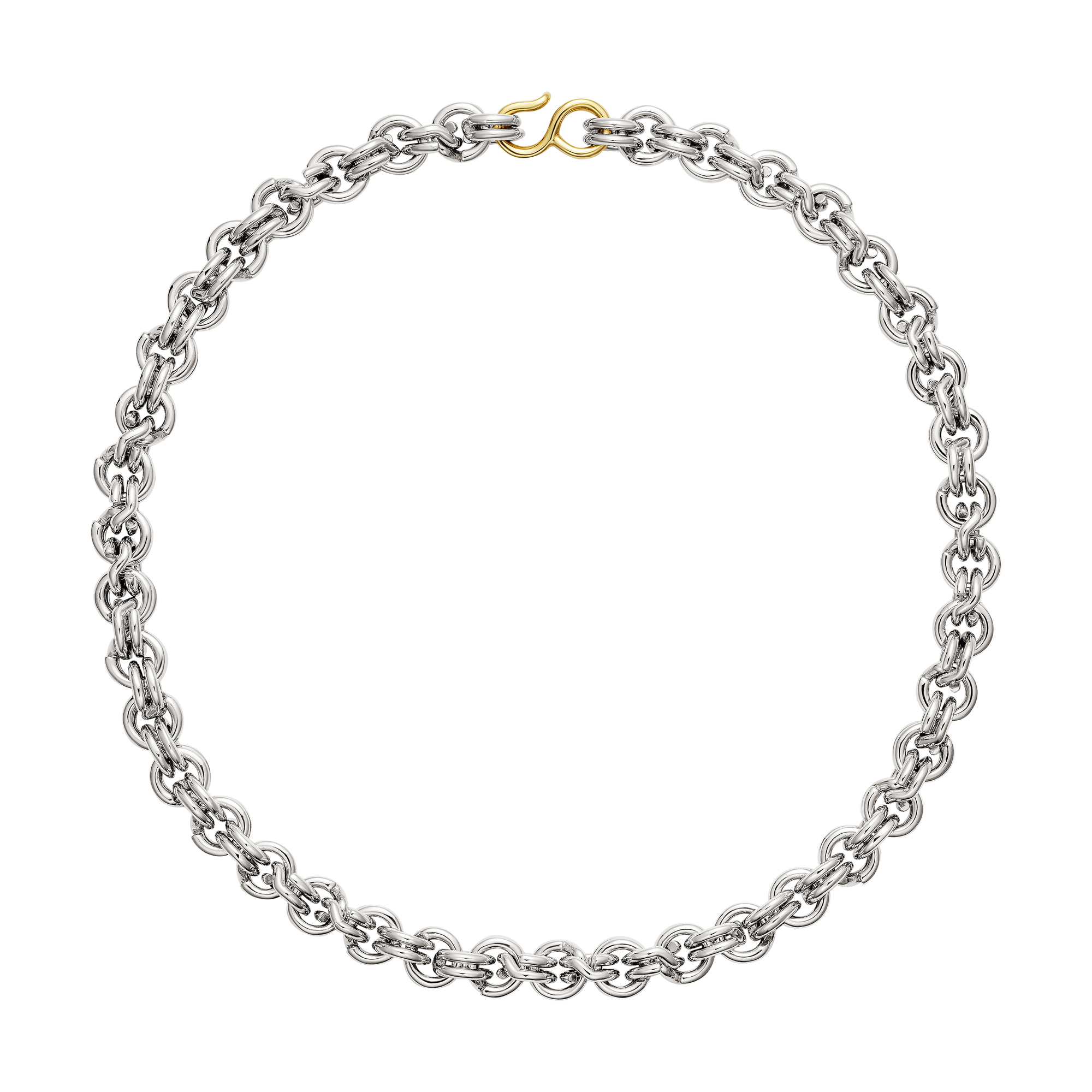 Keychain Necklace, Large Link, Gold Hook