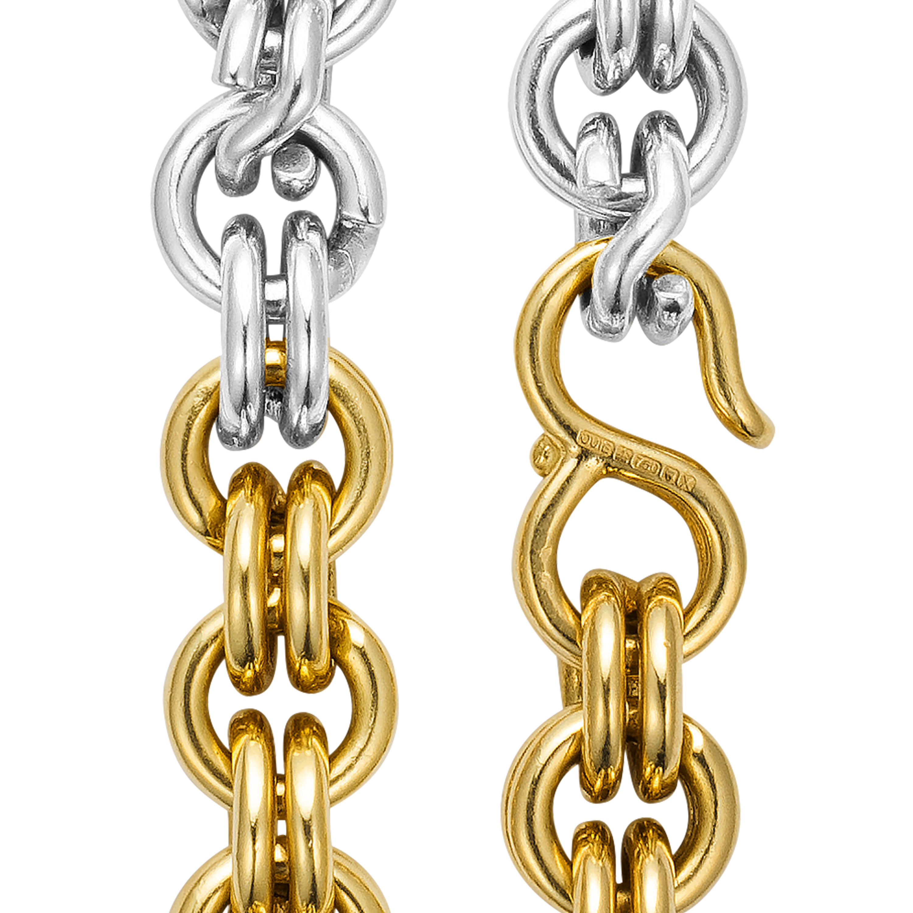 Keychain Bracelet (10mm) with Half Gold