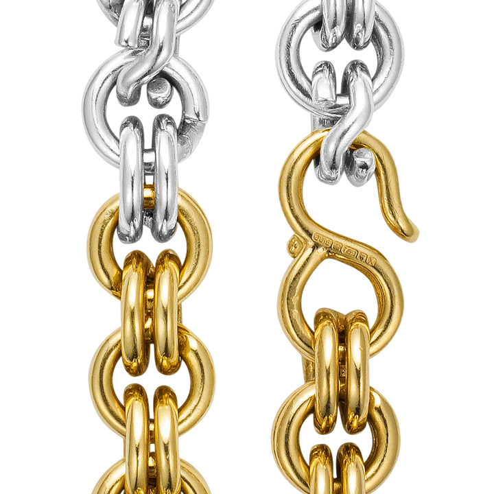 Keychain Bracelet (10mm) with Half Gold