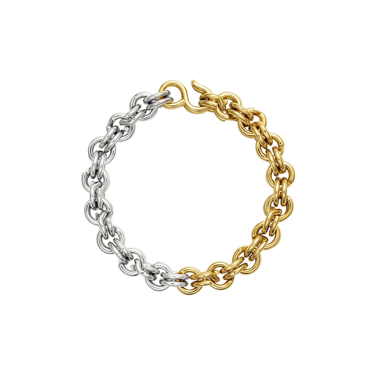 Keychain Bracelet (10mm) with Half Gold
