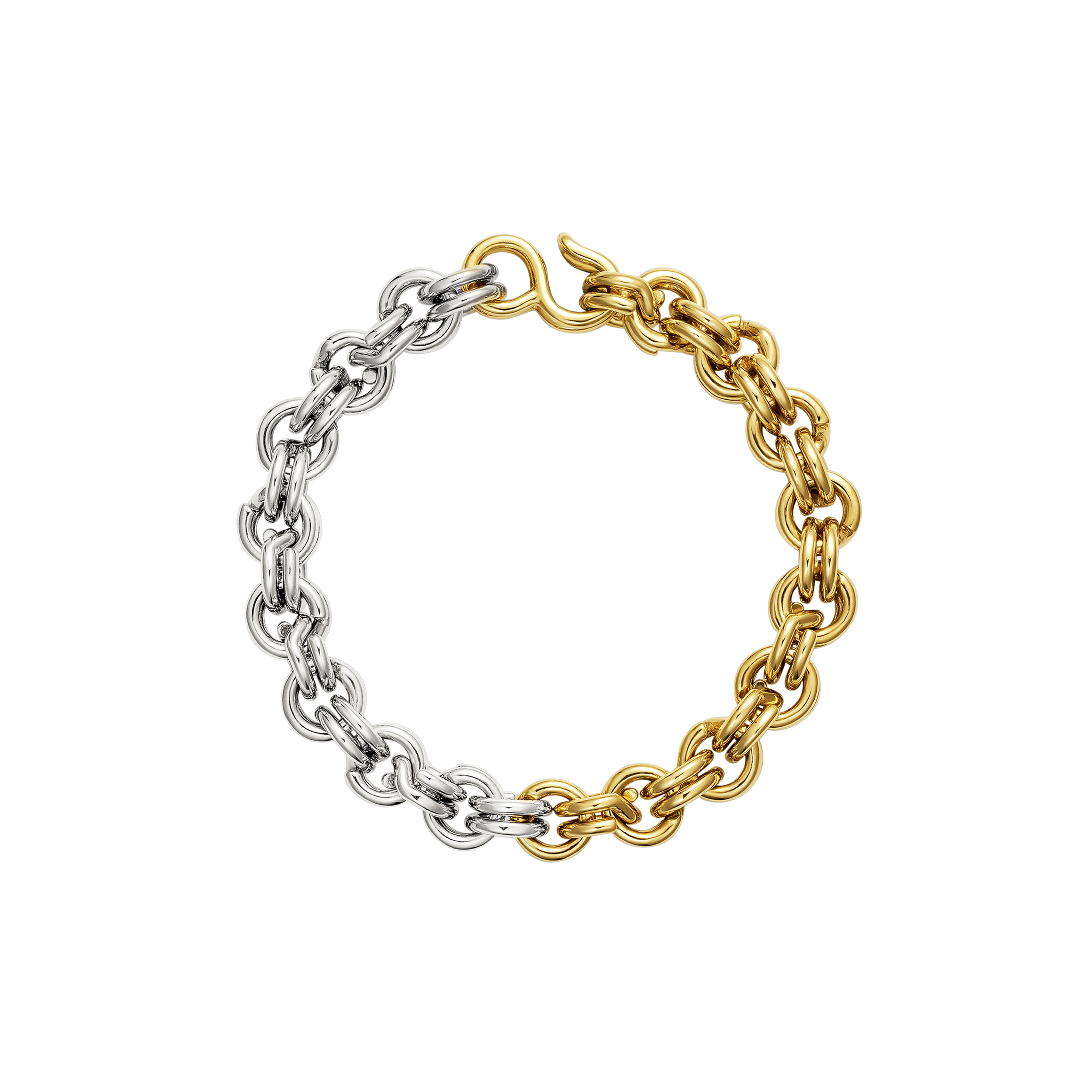 Keychain Bracelet (10mm) with Half Gold