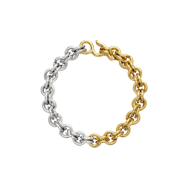 Keychain Bracelet (10mm) with Half Gold