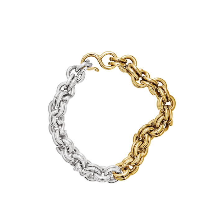 Keychain Bracelet (10mm) with Half Gold