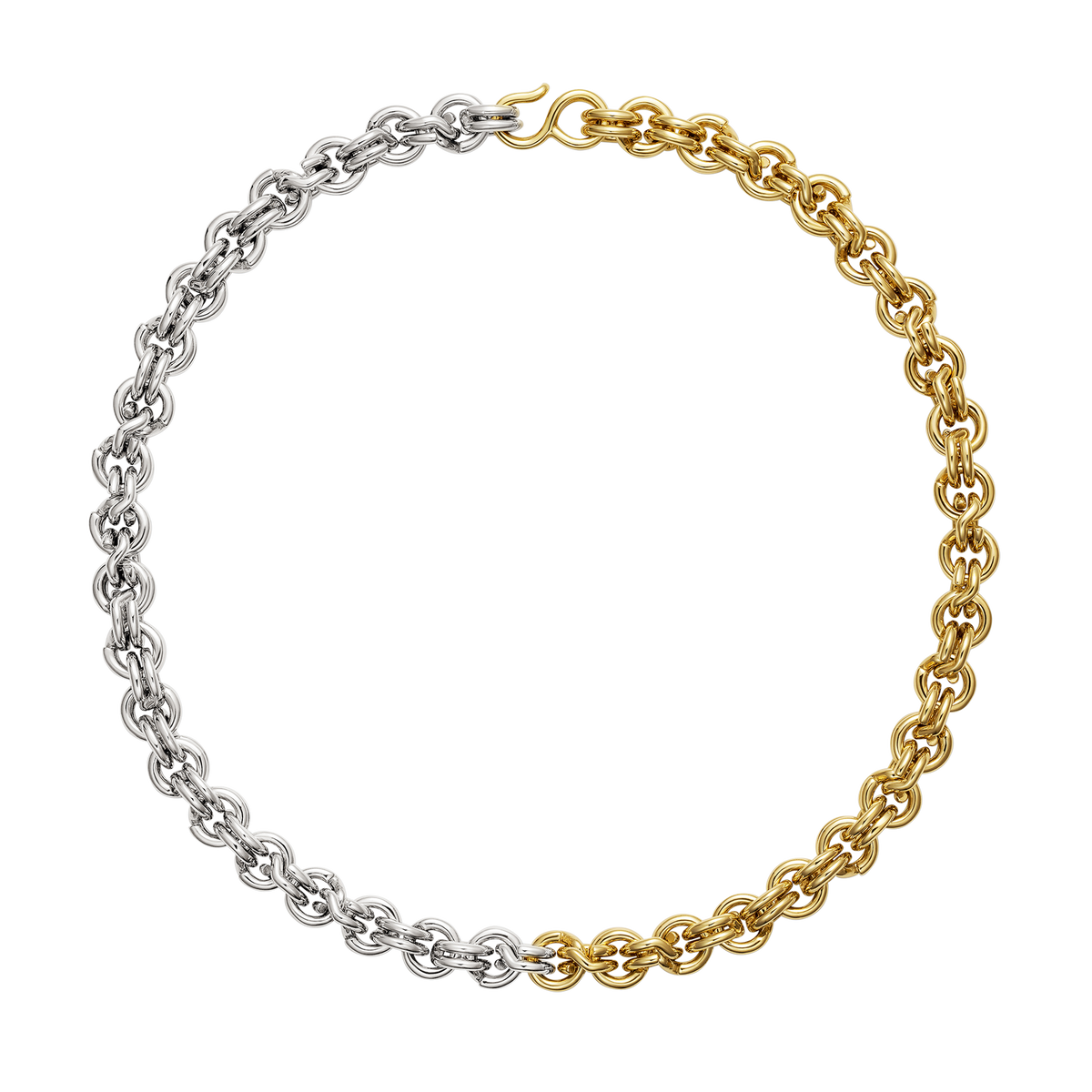 Keychain Necklace (10mm) with Half Gold