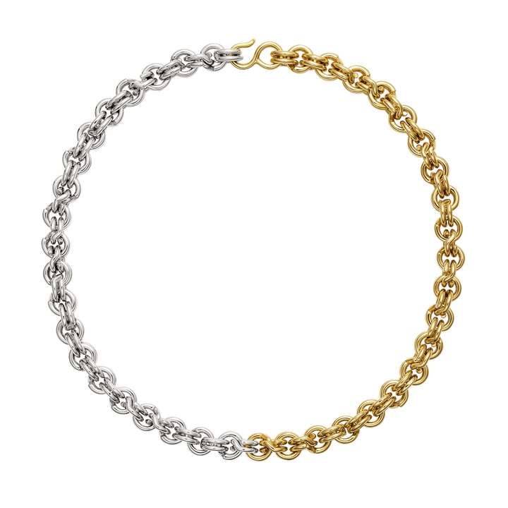 Keychain Necklace (10mm) with Half Gold