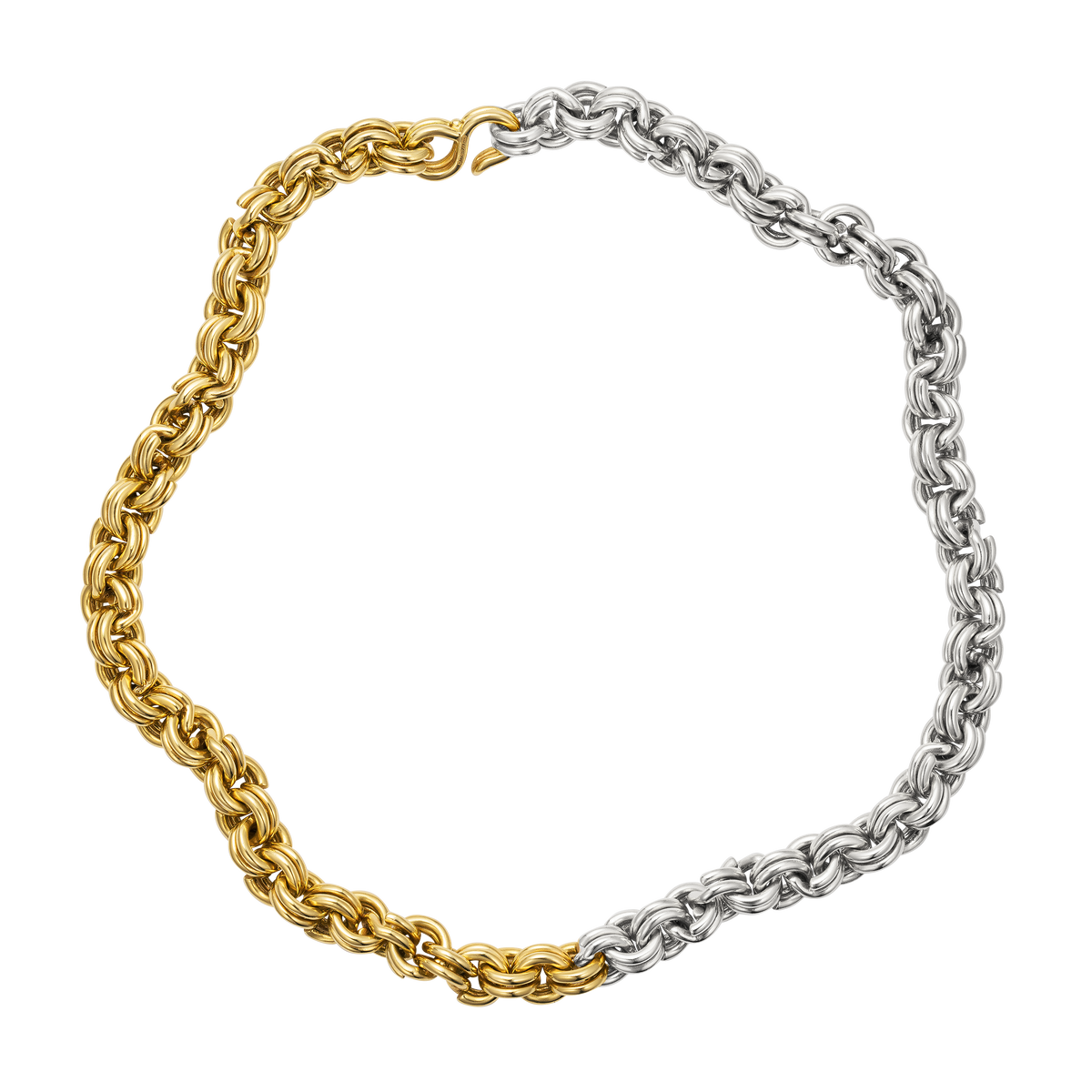 Keychain Necklace (10mm) with Half Gold