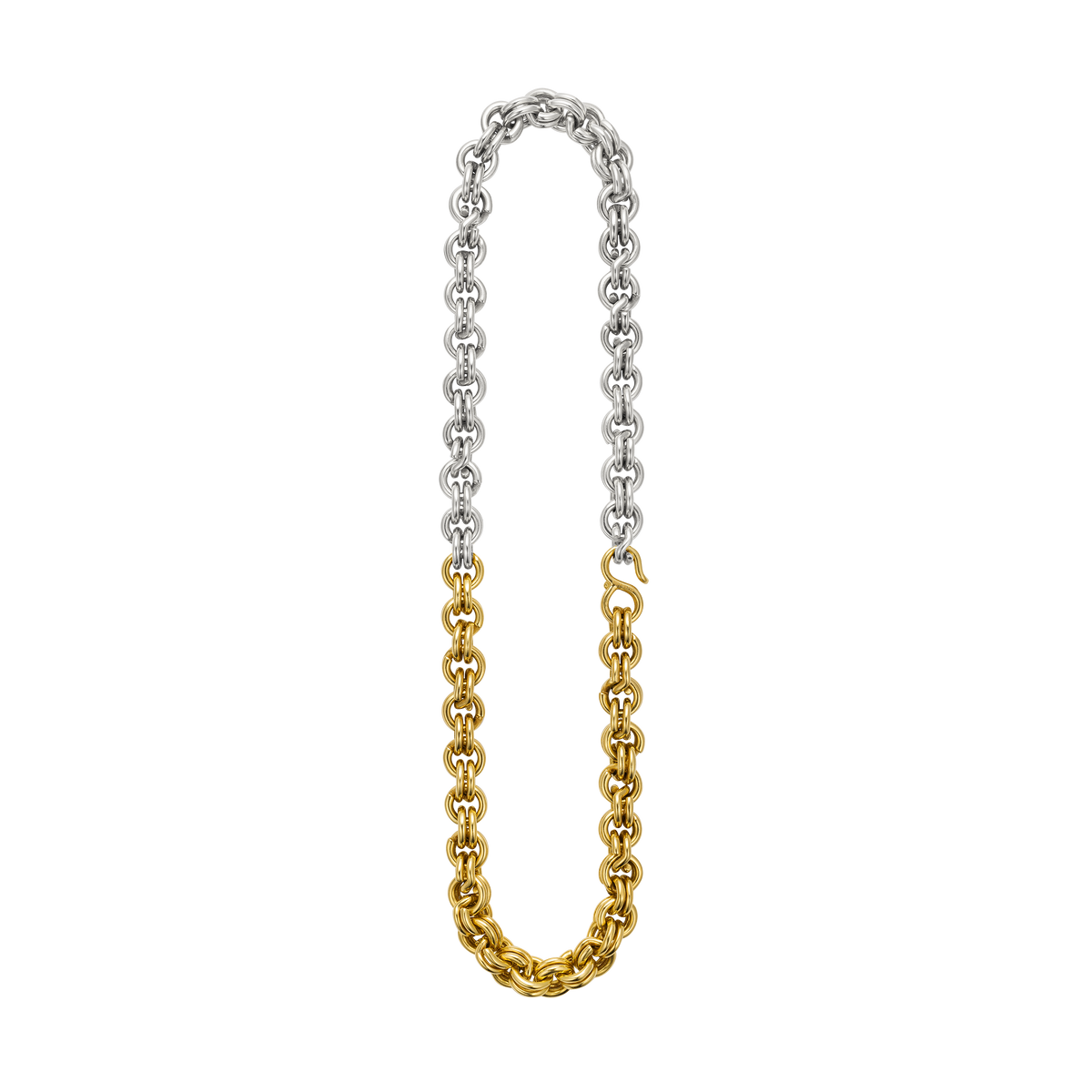 Keychain Necklace (10mm) with Half Gold