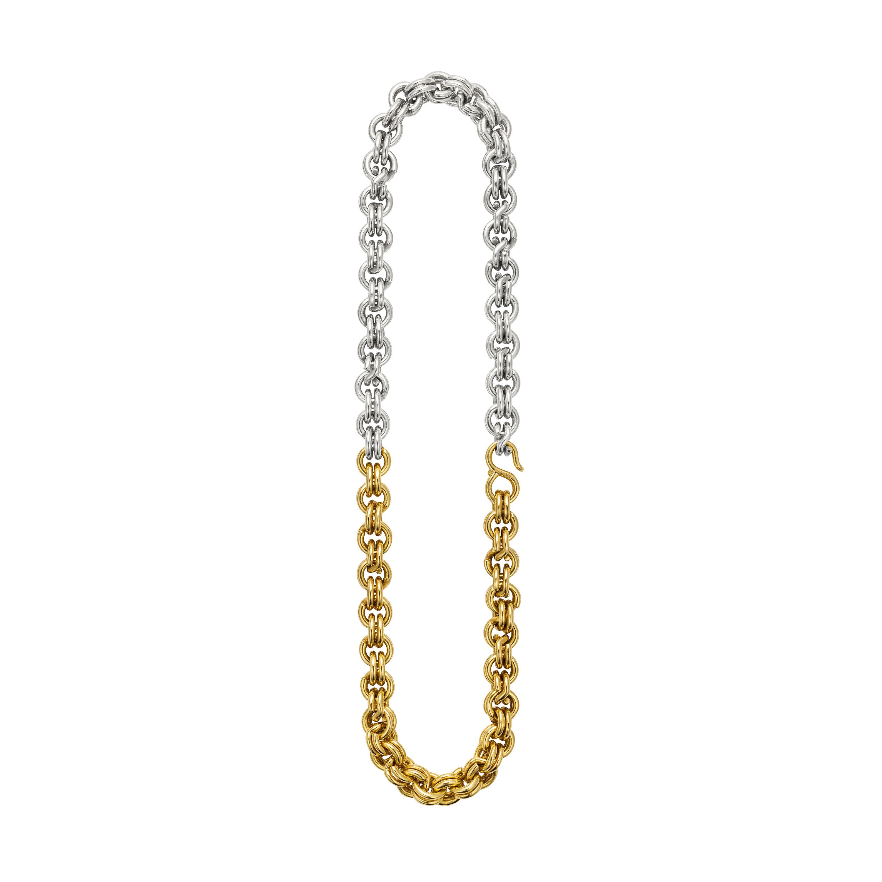 Keychain Necklace (10mm) with Half Gold