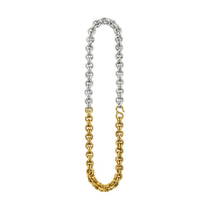 Keychain Necklace (10mm) with Half Gold
