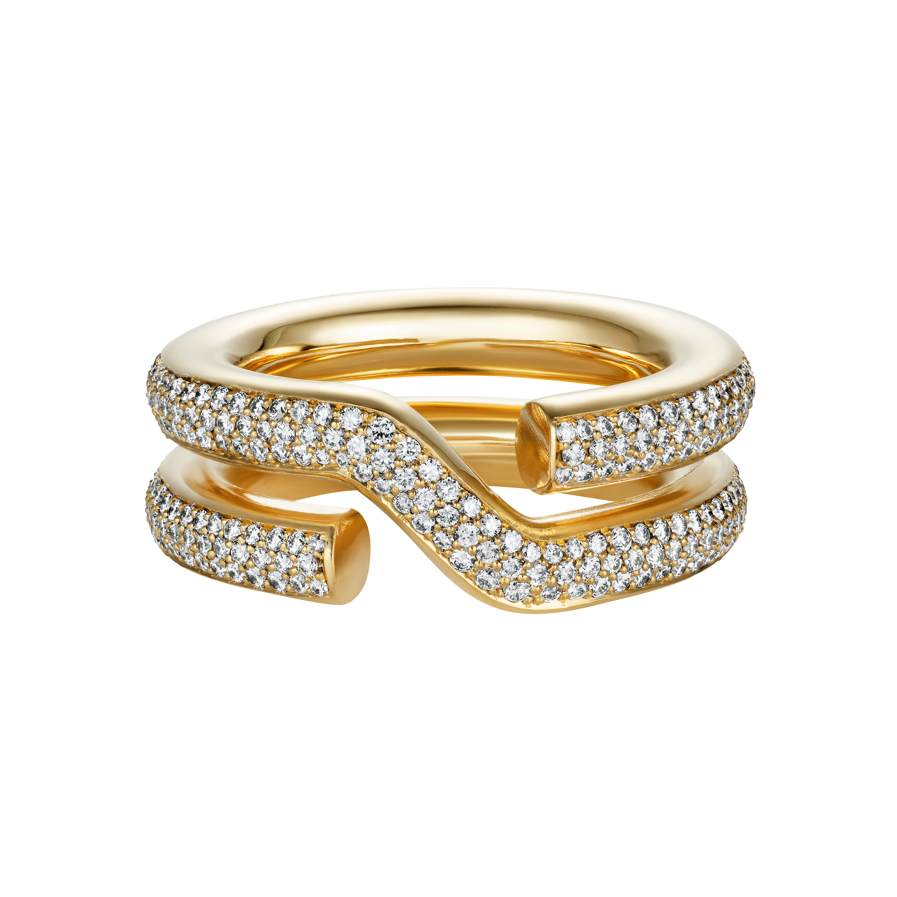 Keyring Ring (4mm) with Diamond Pavé