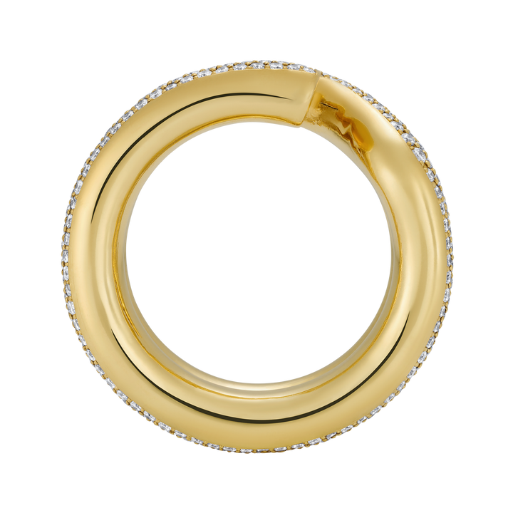Keyring Ring (4mm) with Diamond Pavé
