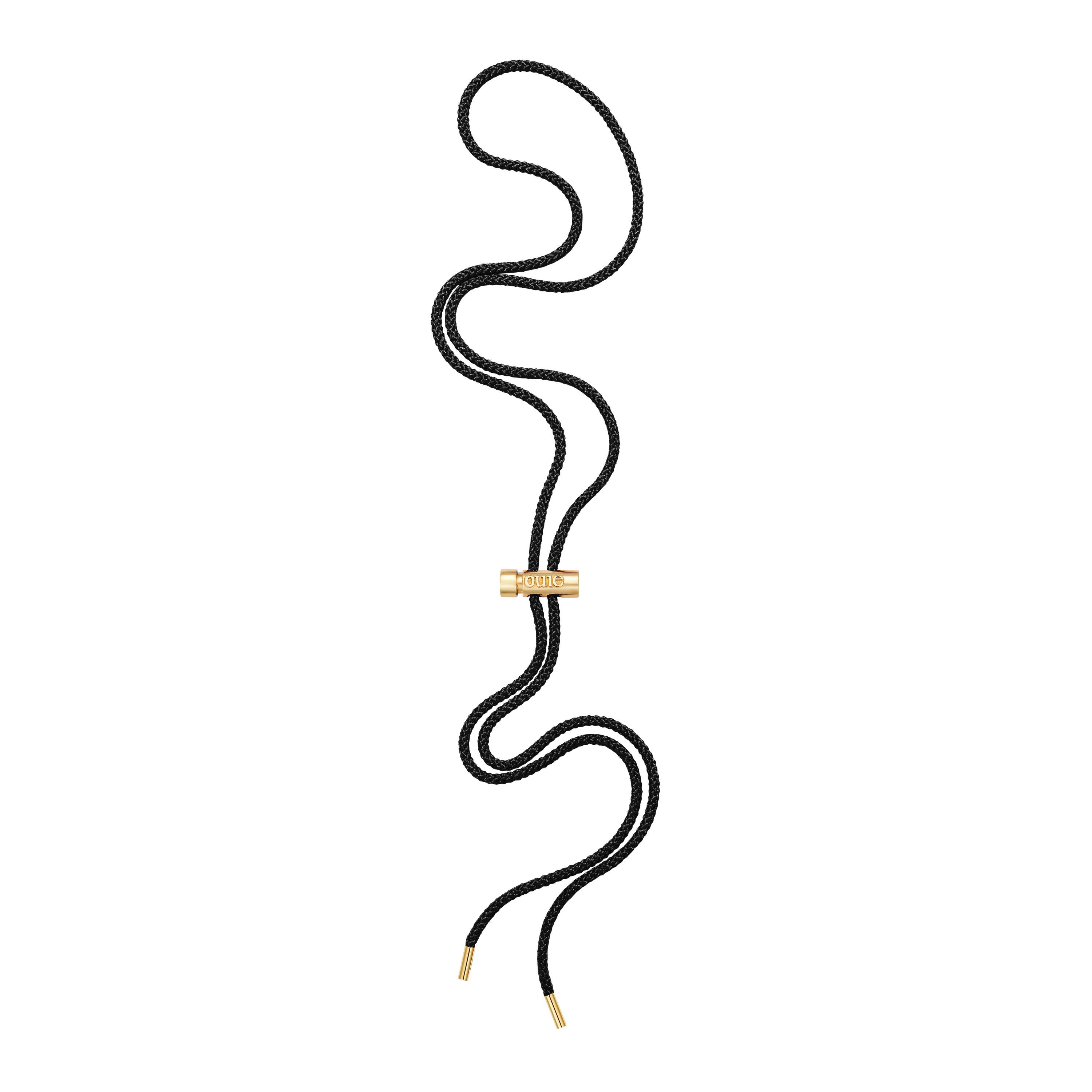 Toggle Necklace with Black Kumihimo