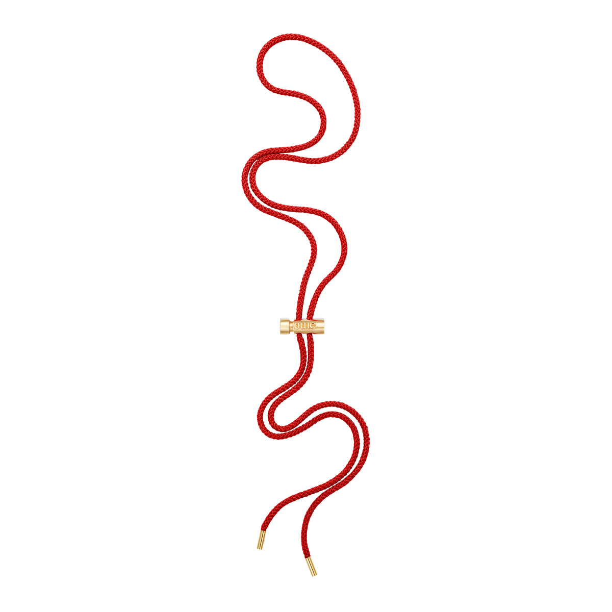 Toggle Necklace with Red Kumihimo