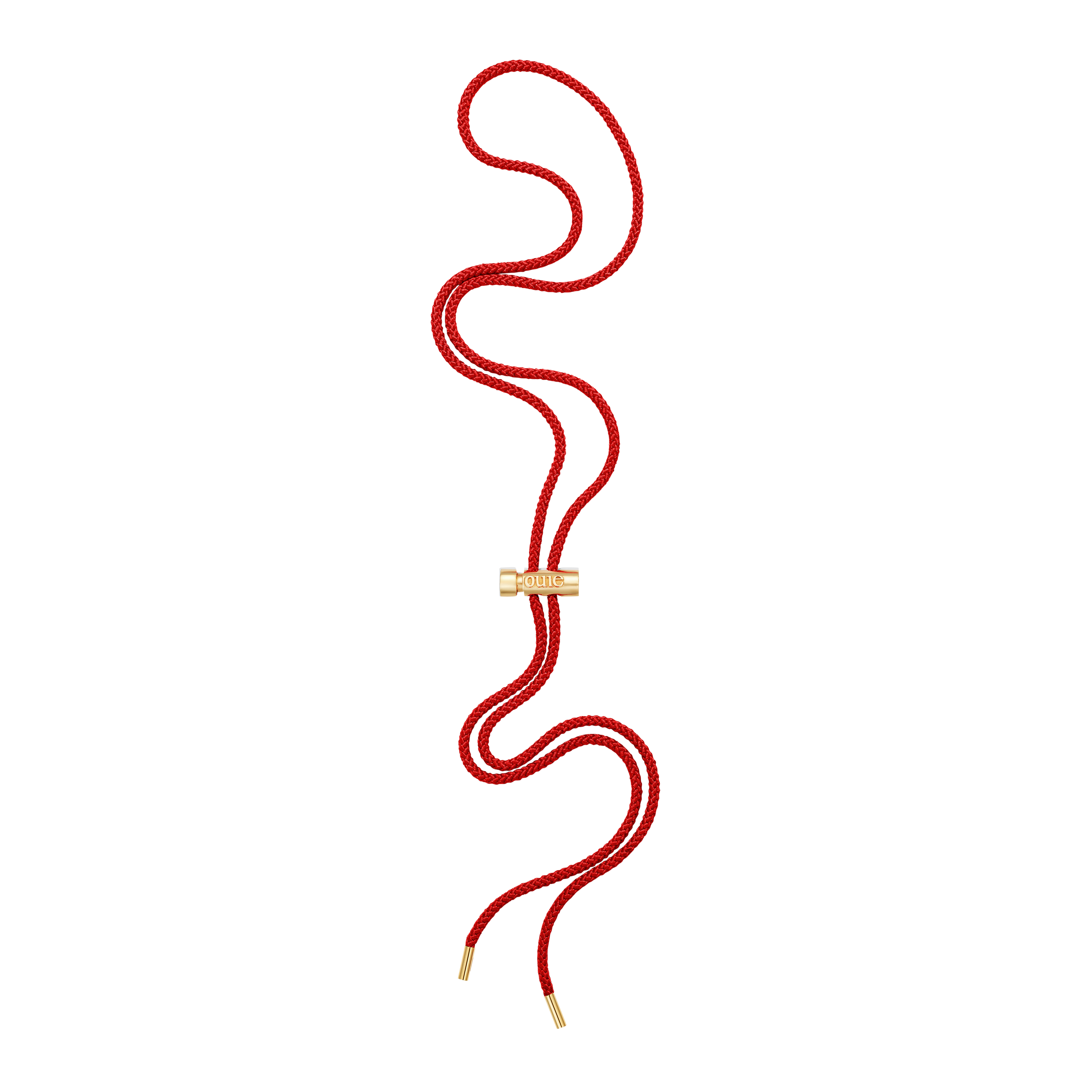 Toggle Necklace with Red Kumihimo