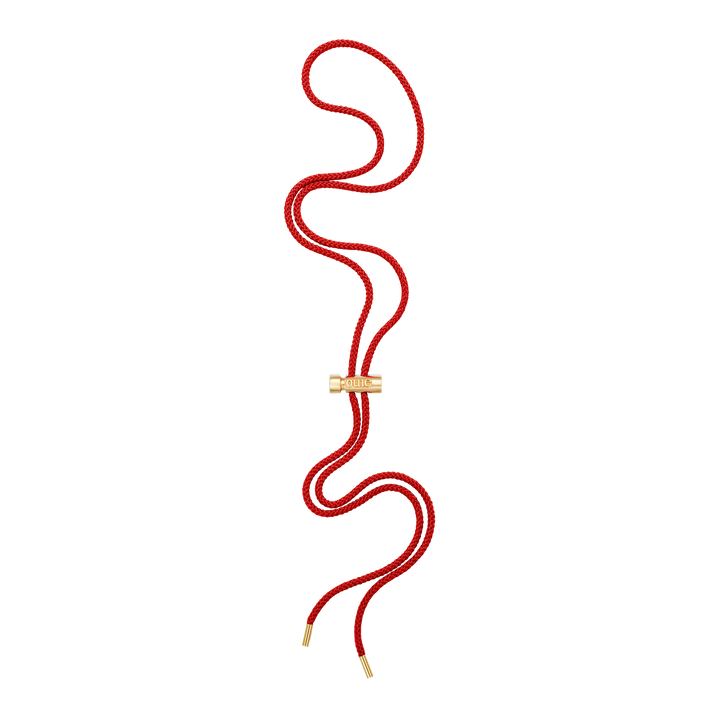 Toggle Necklace with Red Kumihimo