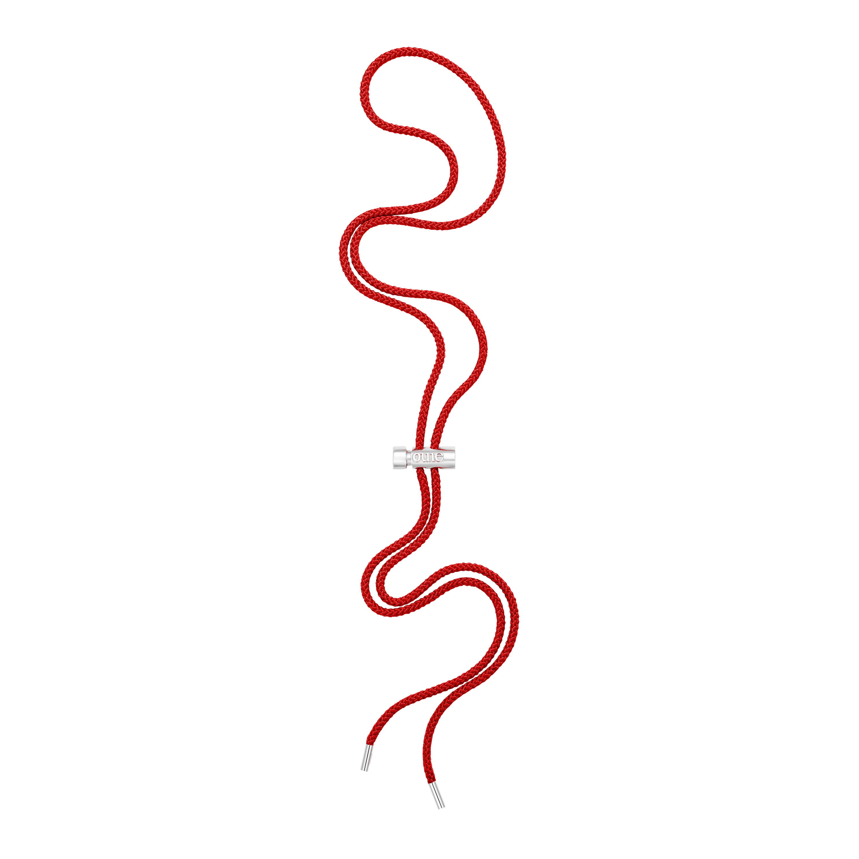 Toggle Necklace with Red Kumihimo