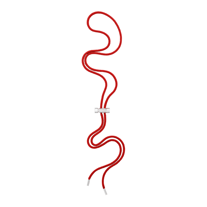 Toggle Necklace with Red Kumihimo