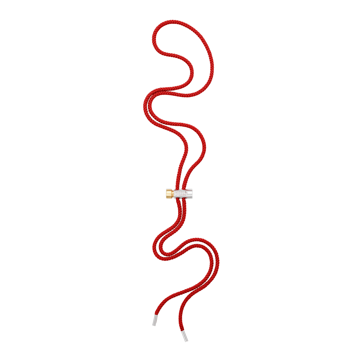 Toggle Necklace with Red Kumihimo