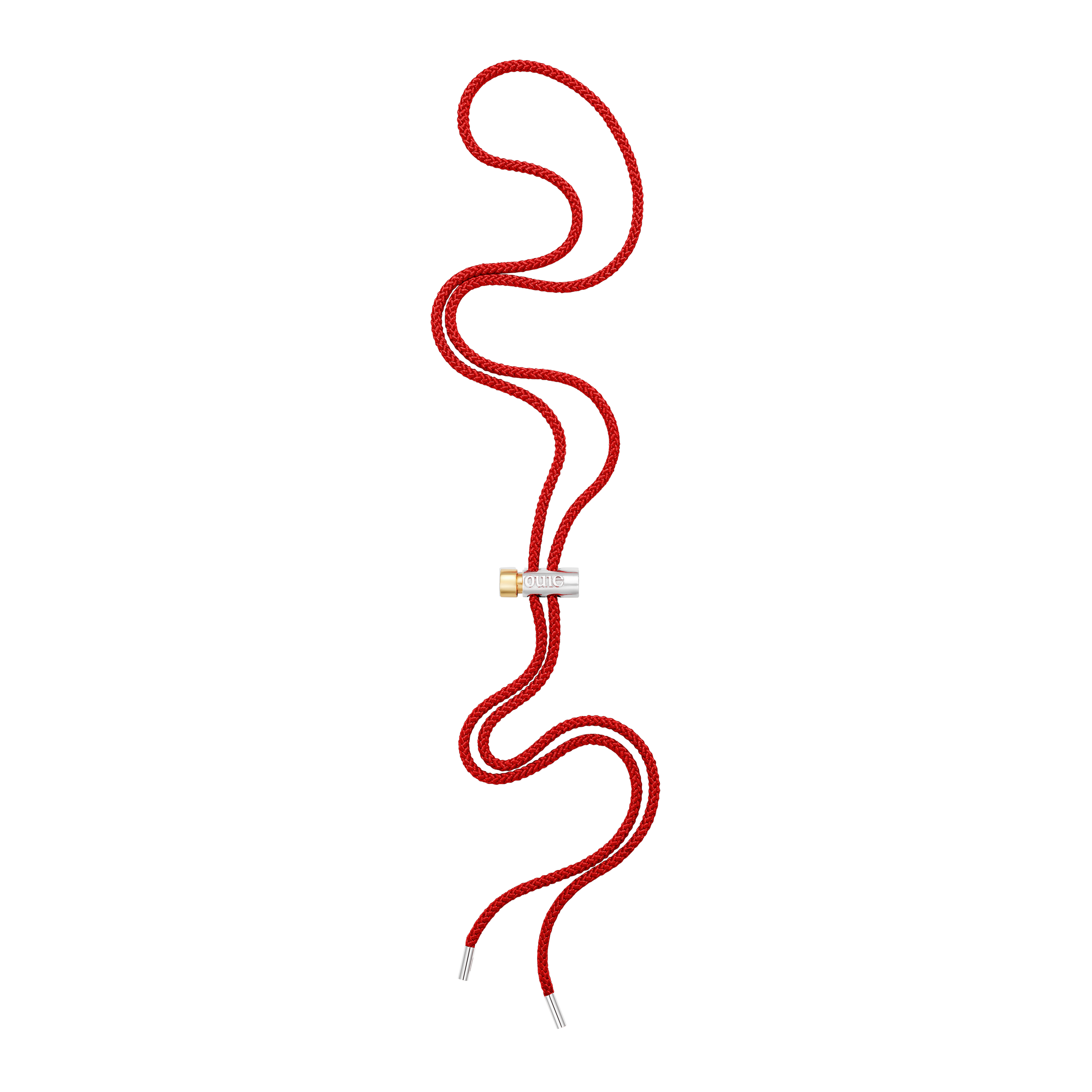 Toggle Necklace with Red Kumihimo