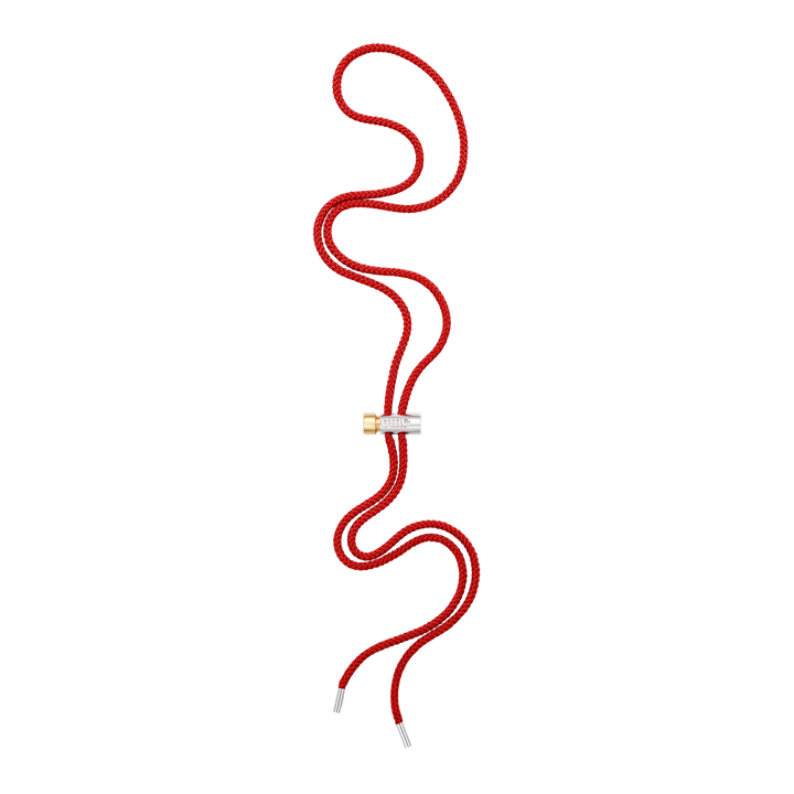 Toggle Necklace with Red Kumihimo