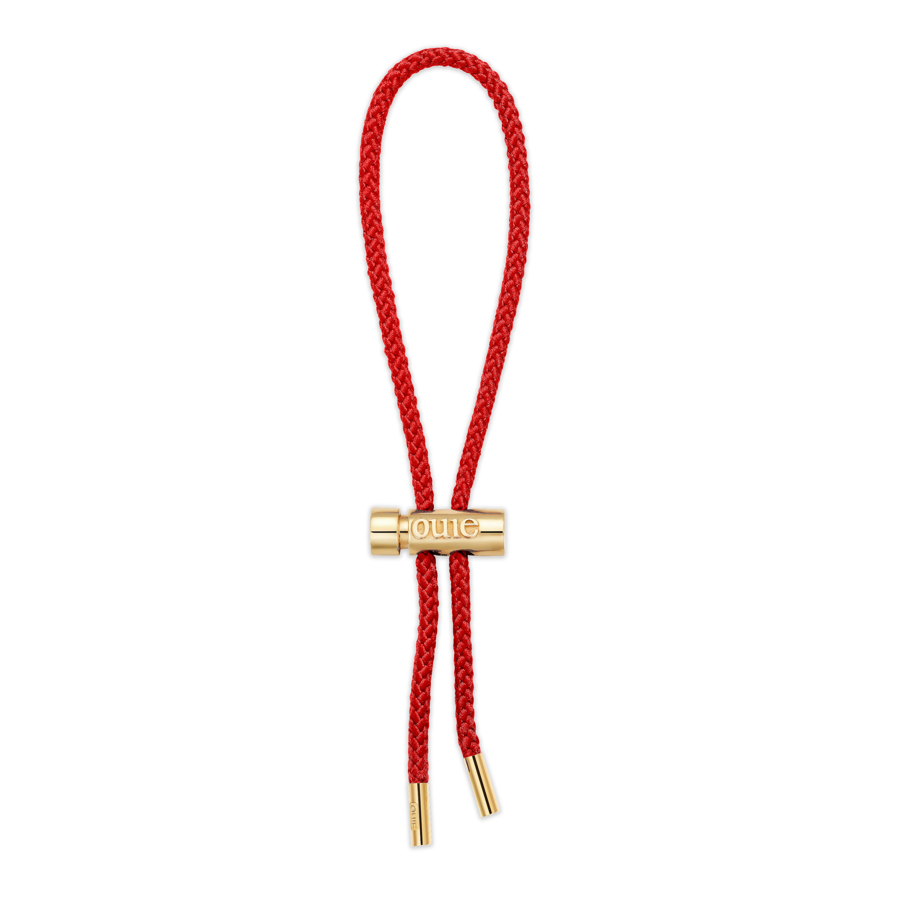 Toggle Bracelet with Red Kumihimo