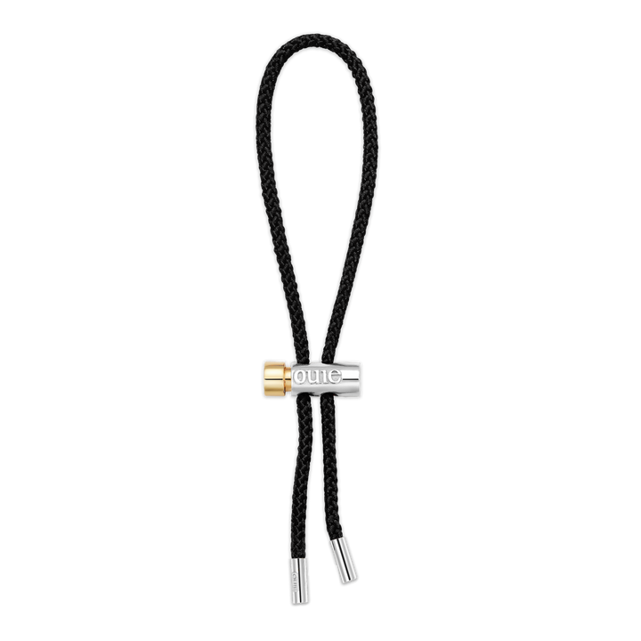 Toggle Bracelet with Black Kumihimo