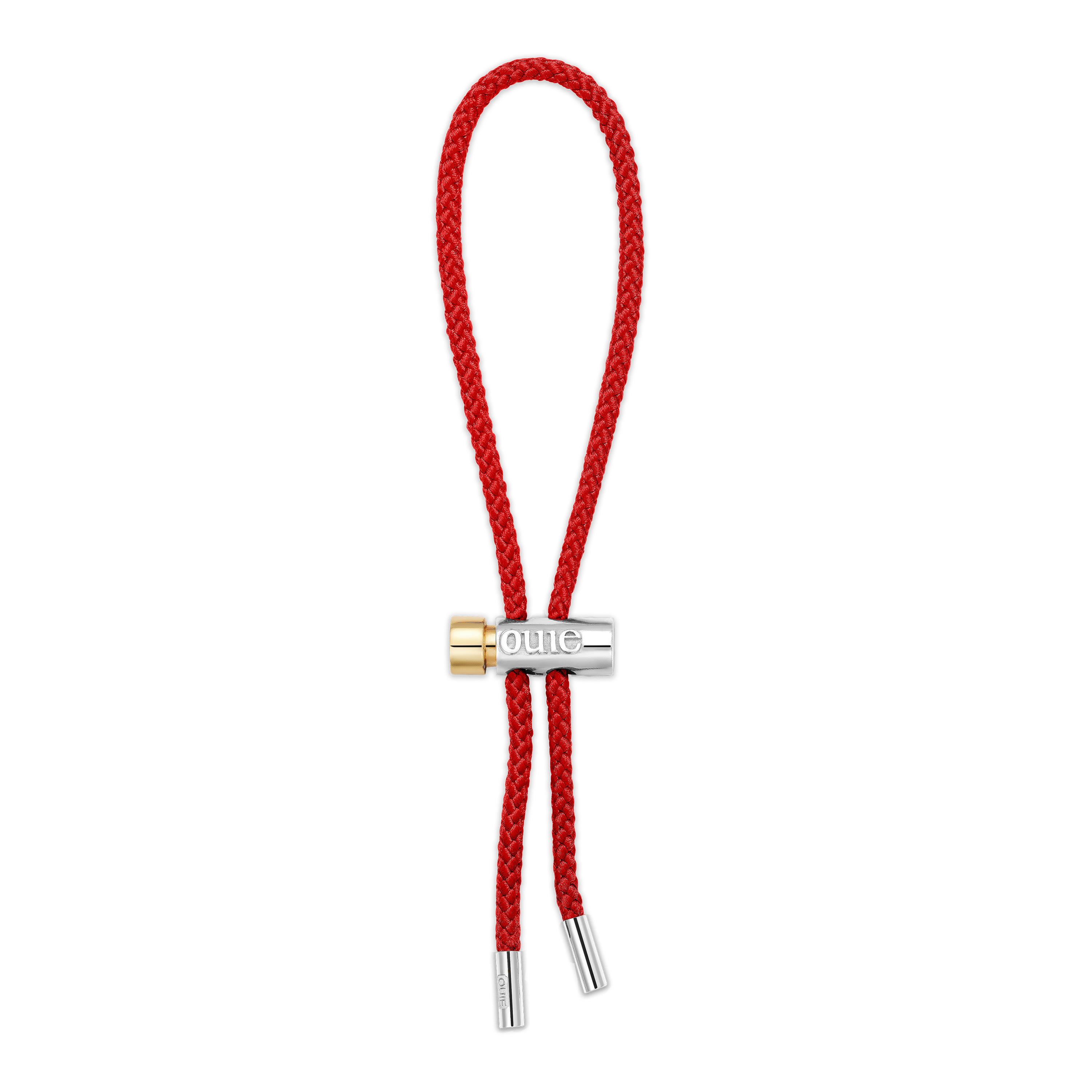 Toggle Bracelet with Red Kumihimo